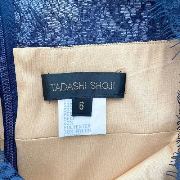 Tadashi Shoji Navy Lace Midi Dress - Picture 7 of 10